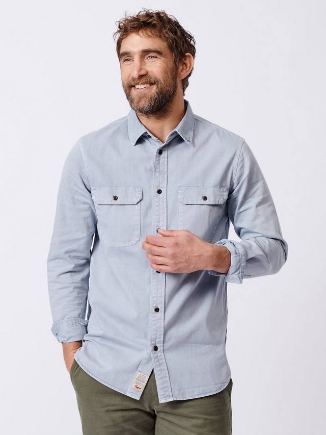 

Стираная хлопковая рубашка Rigsby Aubin, Vintage Blue