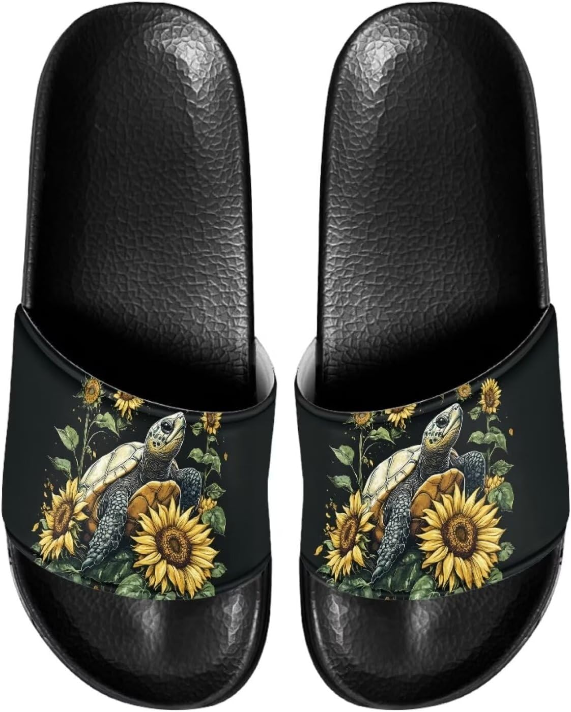 

Тапочки для женщин и мужчин, нескользящие, быстро сохнущие, для душа, сандалии для ванной Judentidos, Sunflower Sea Turtle
