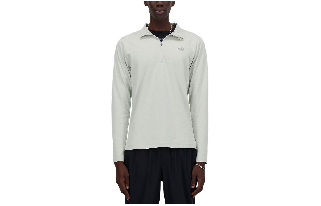 

Рубашка Space Dye 1/4 Zip для мужчин, белая New Balance, белый