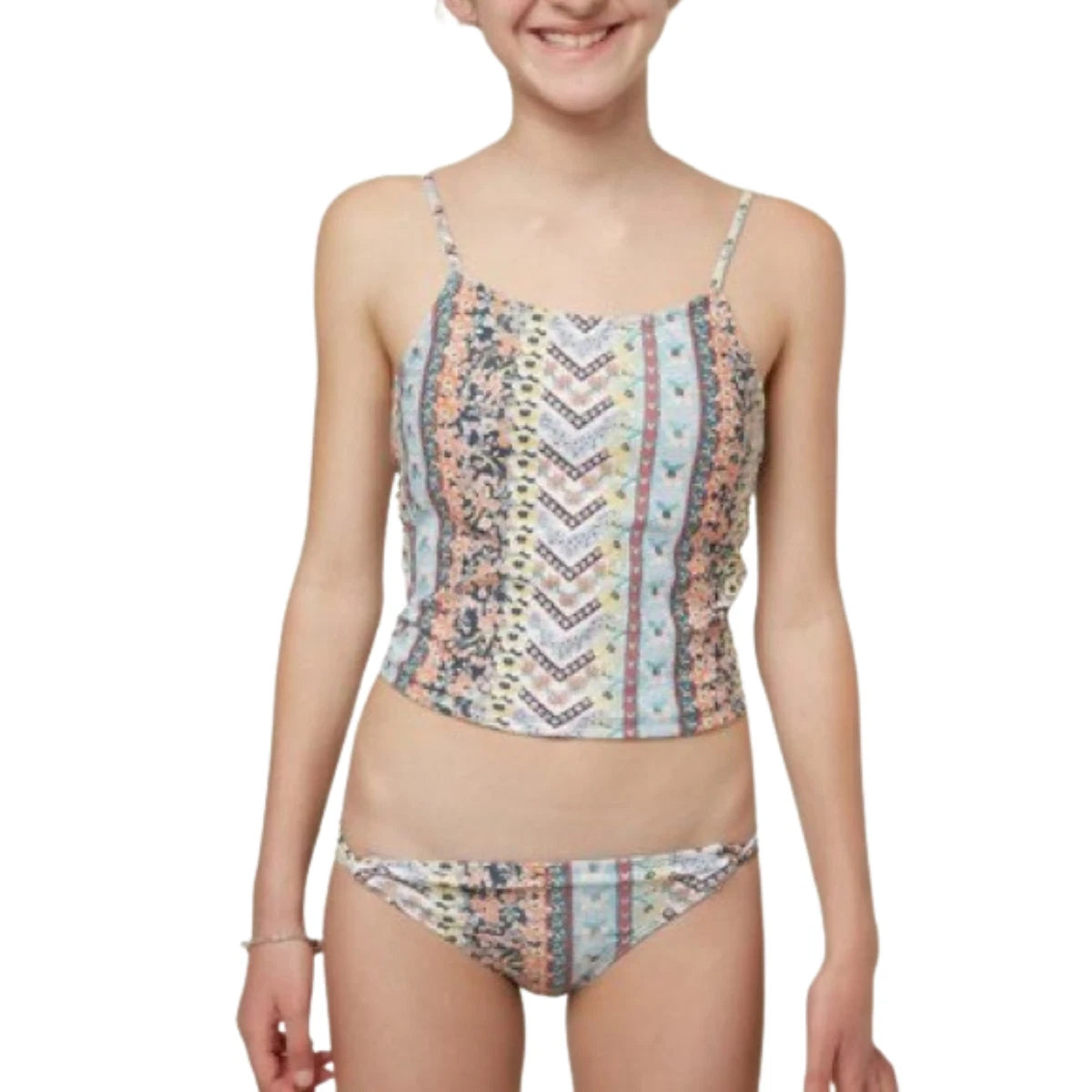 

Детский купальник-танкини O'Neill Coco, двухсекционный, сине-розовый, эластичный, RED1030