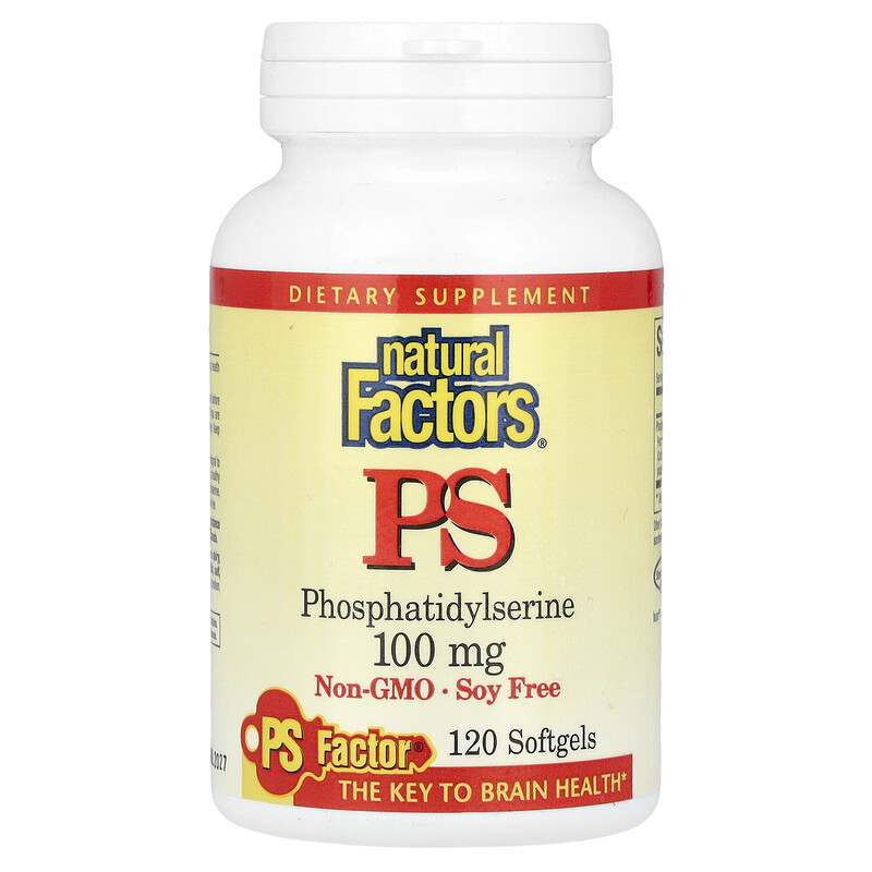 

Natural Factors, фосфатидилсерин, 100 мг, 120 капсул