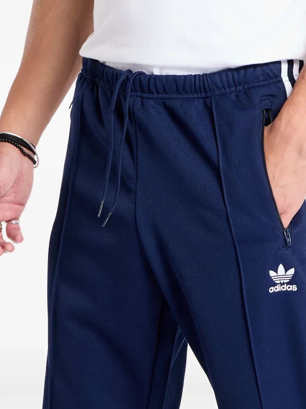 Спортивные брюки с боковыми полосами Adidas, синий — фото 4