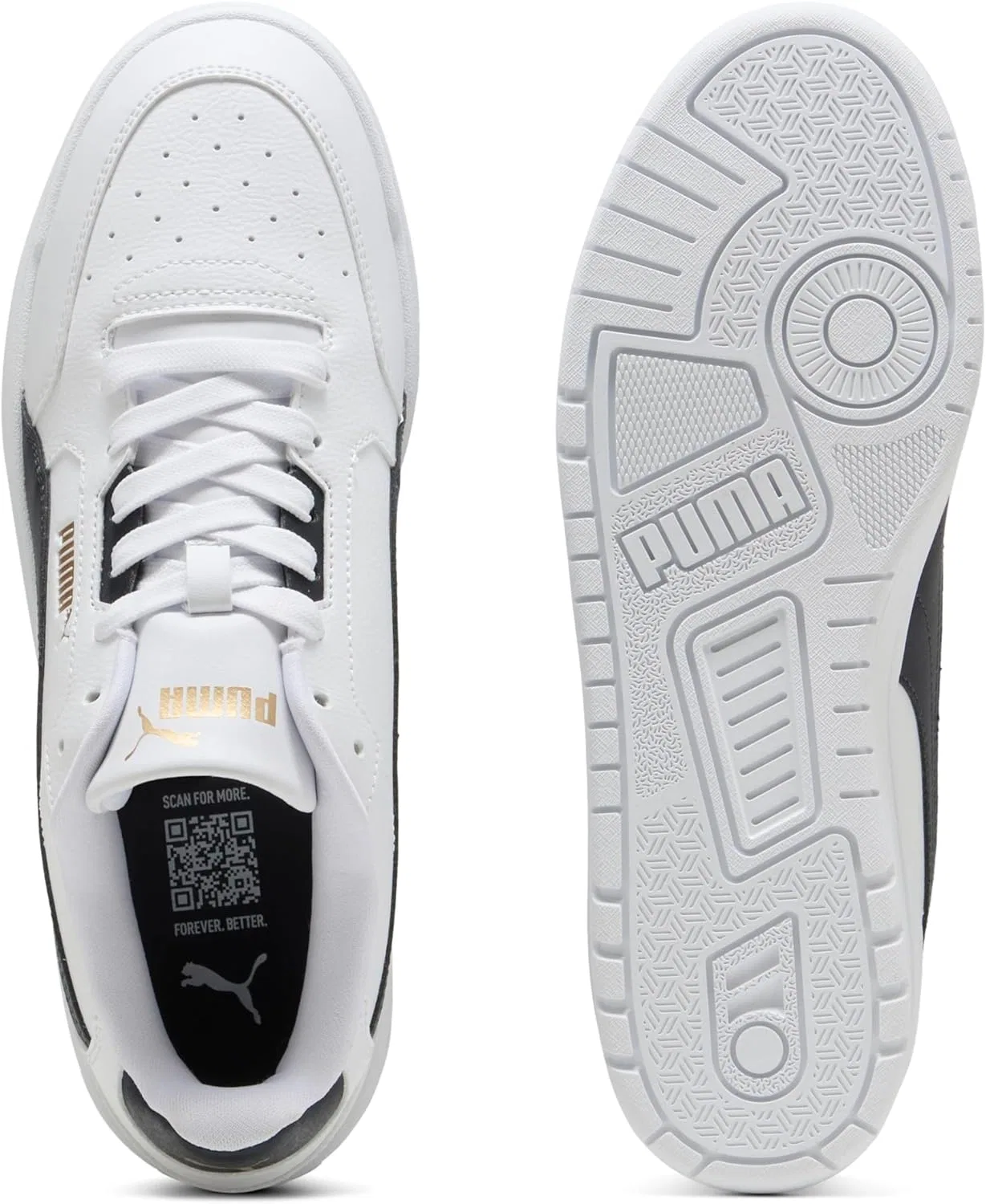 Кроссовки Puma Shuffle Downtown унисекс, Puma White Navy Puma Gold — фото 4