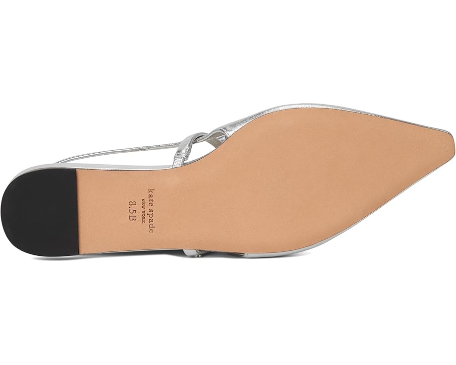 Балетки Kate Spade New York Carolina Slingback Flat, серебряный — фото 3