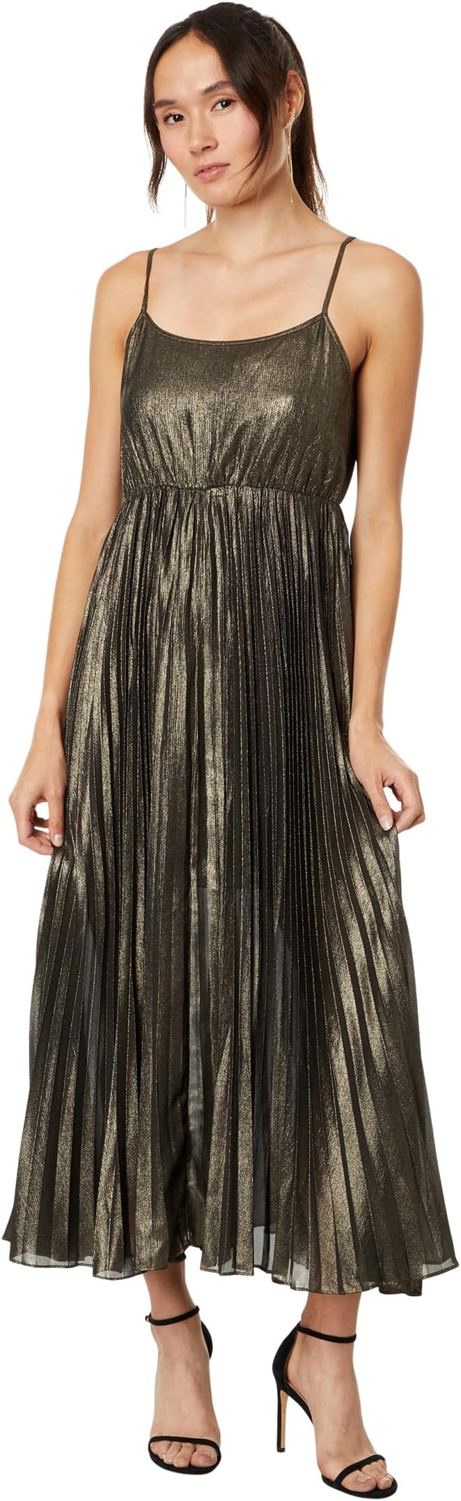 

Платье Lucky Brand Pleated Party Midi Dress, золотой