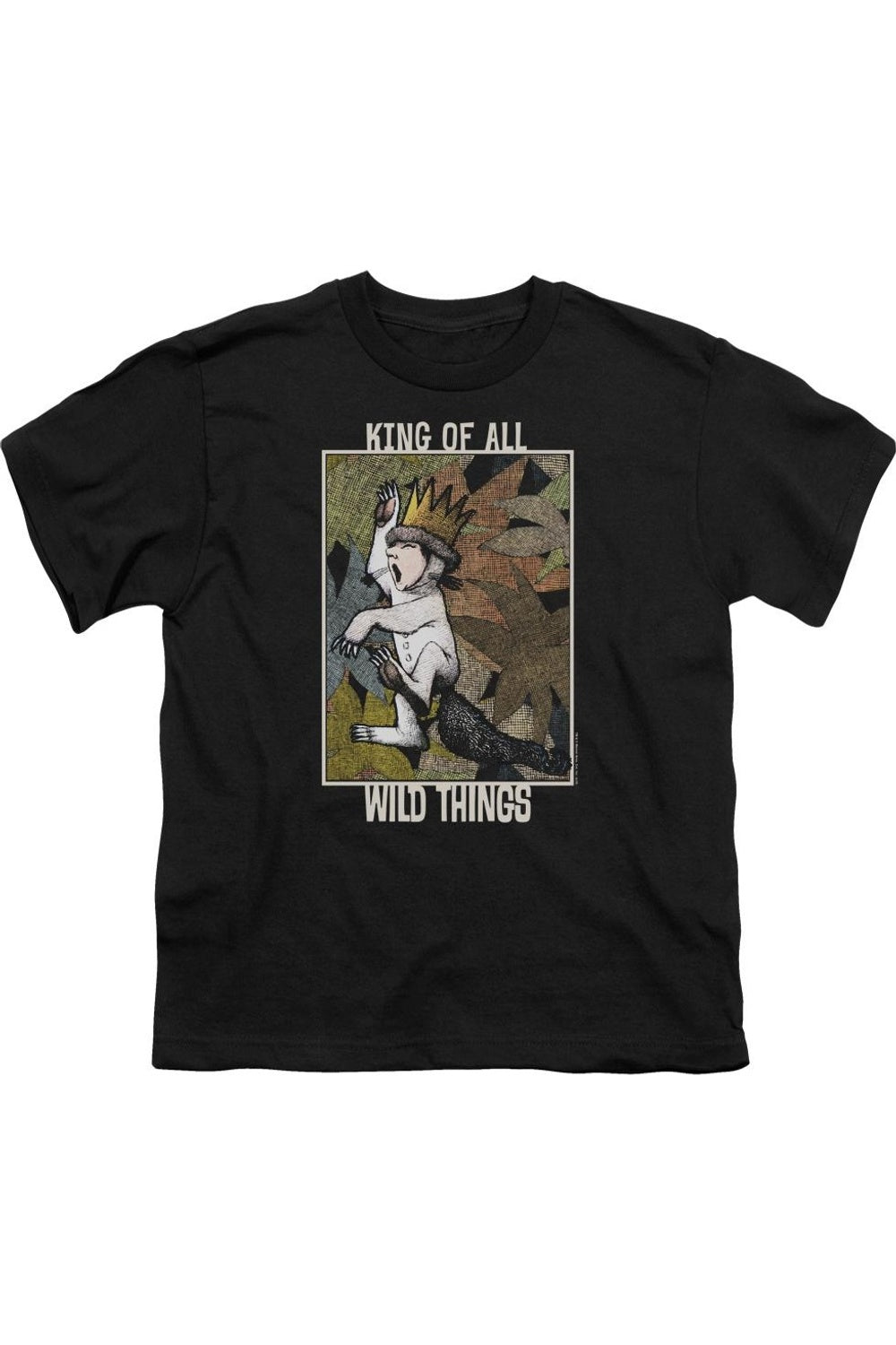 

Футболка для детей Where The Wild Things Are "Король всех диких существ" Gildan, черный