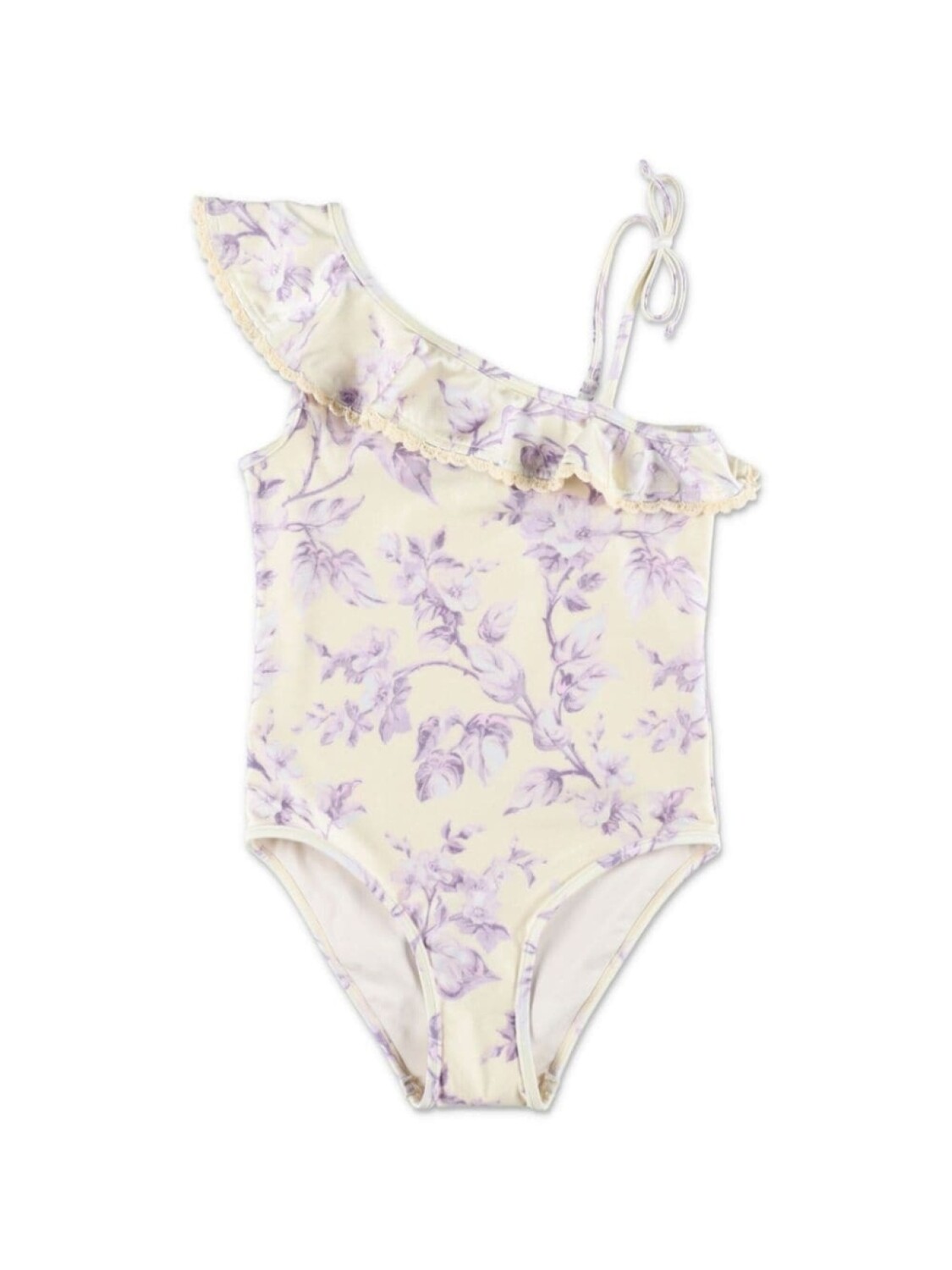 

ZIMMERMANN Kids купальник с цветочным принтом и оборками, желтый