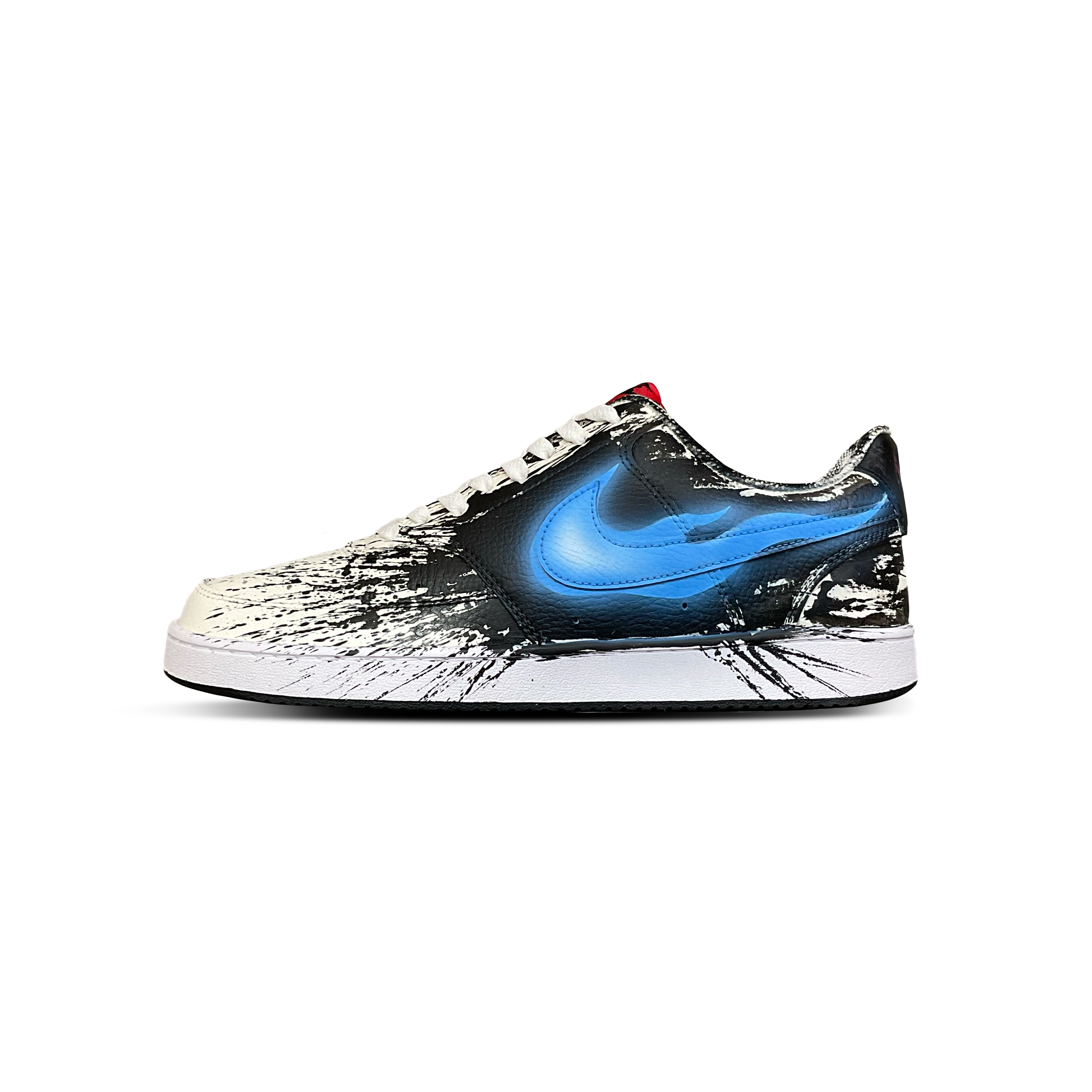 

Nike Кроссовки Court Vision 1 Tower Rabbit с амортизацией, износостойкие, низкие, для скейтбординга, мужские, синие, черные, белые