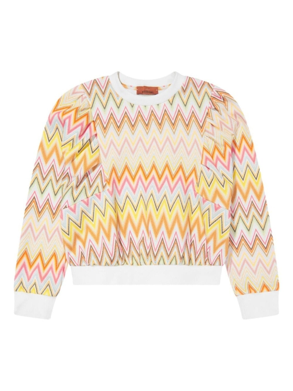 

Missoni Kids свитер с узором зигзаг, розовый