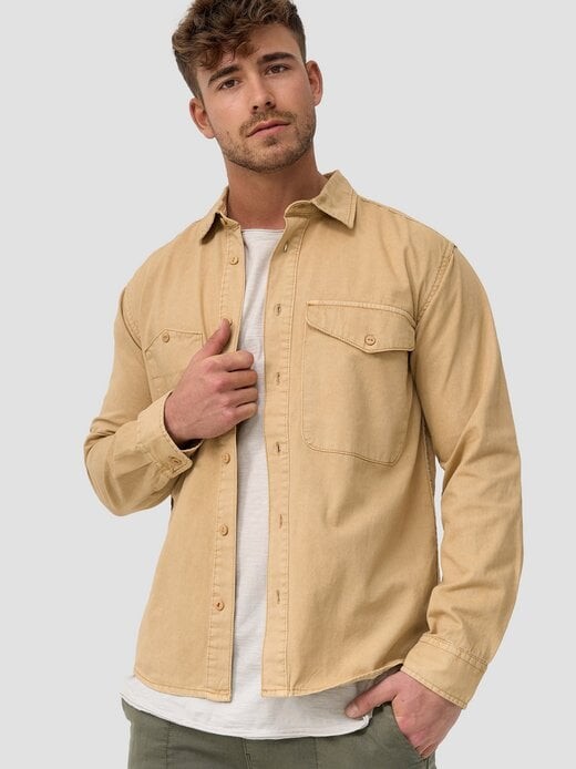 

Рубашка с длинным рукавом джузеппе Indicode, коричневый