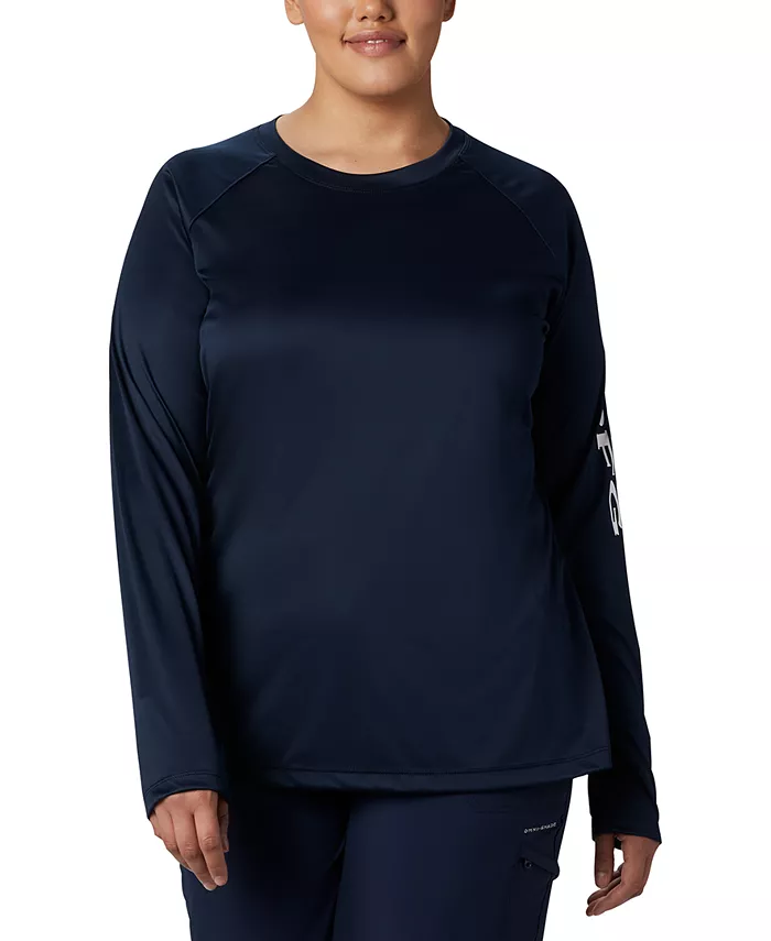 

Футболка PFG Tidal Tee II Omni-Shade больших размеров Columbia, синий