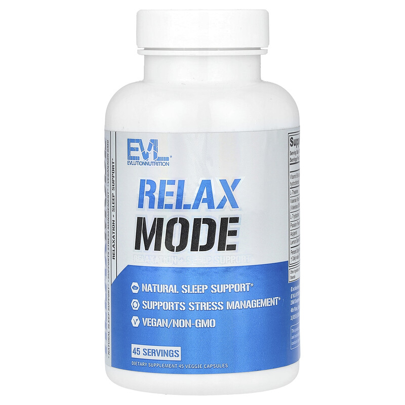 

EVLution Nutrition, RelaxMode, 45 растительных капсул