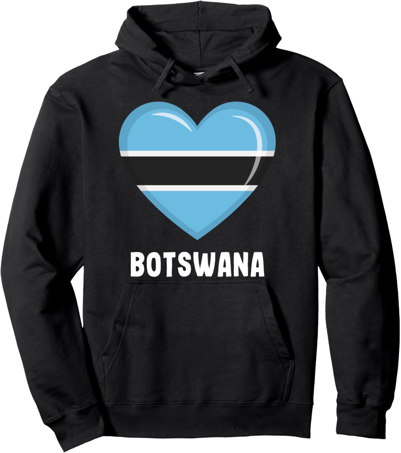 

Толстовка с изображением флага Ботсваны Botswana Flag Clothing, черный