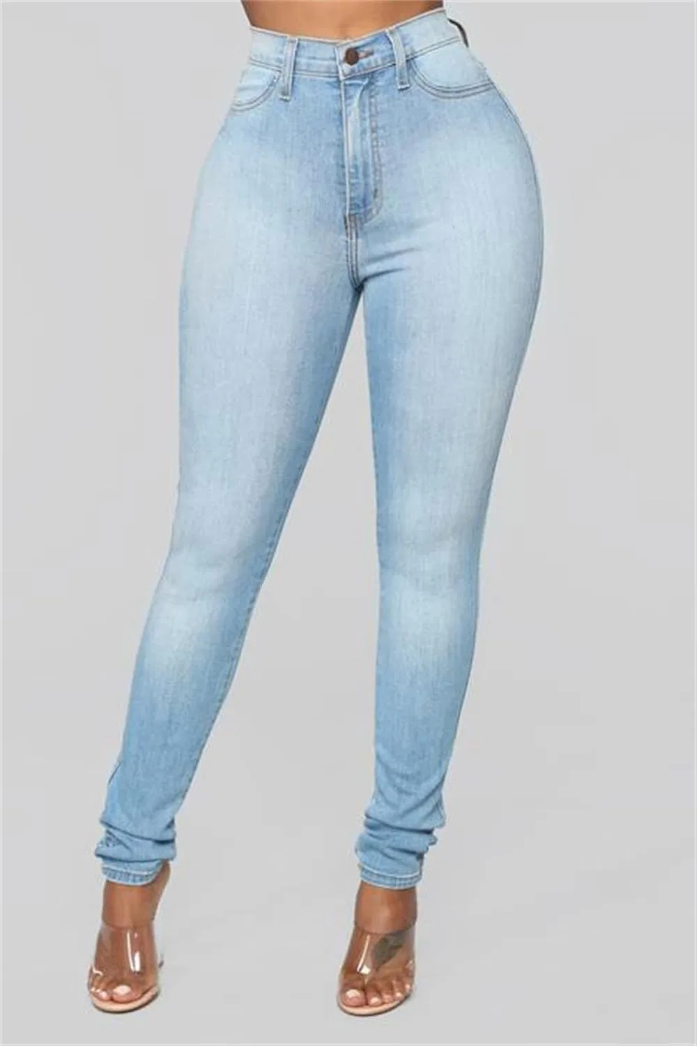 Джинсы скинни Classic Slim, Light Blue — фото 2