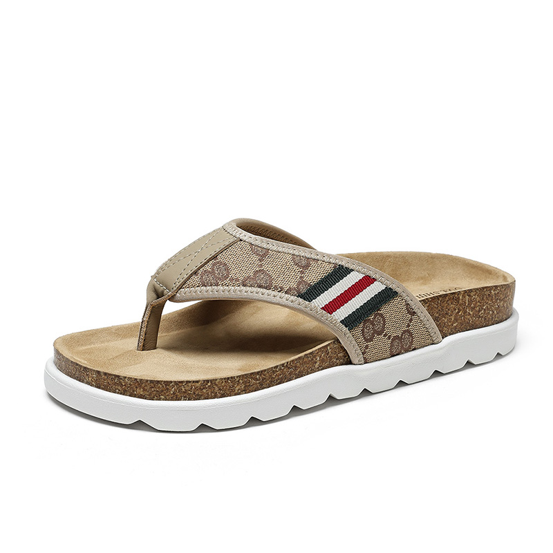 

Устойчивые к запаху и истиранию шлепанцы Men's Beige Wolves • Family QUNLANGSHIJIA, бежевый