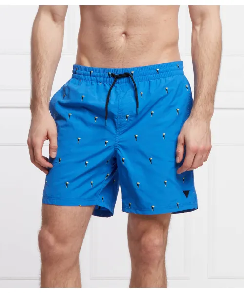 

Пляжные шорты Regular fit Guess Underwear, синий
