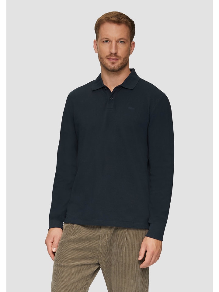 

Футболка s.Oliver Polo-Shirt langarm, синий