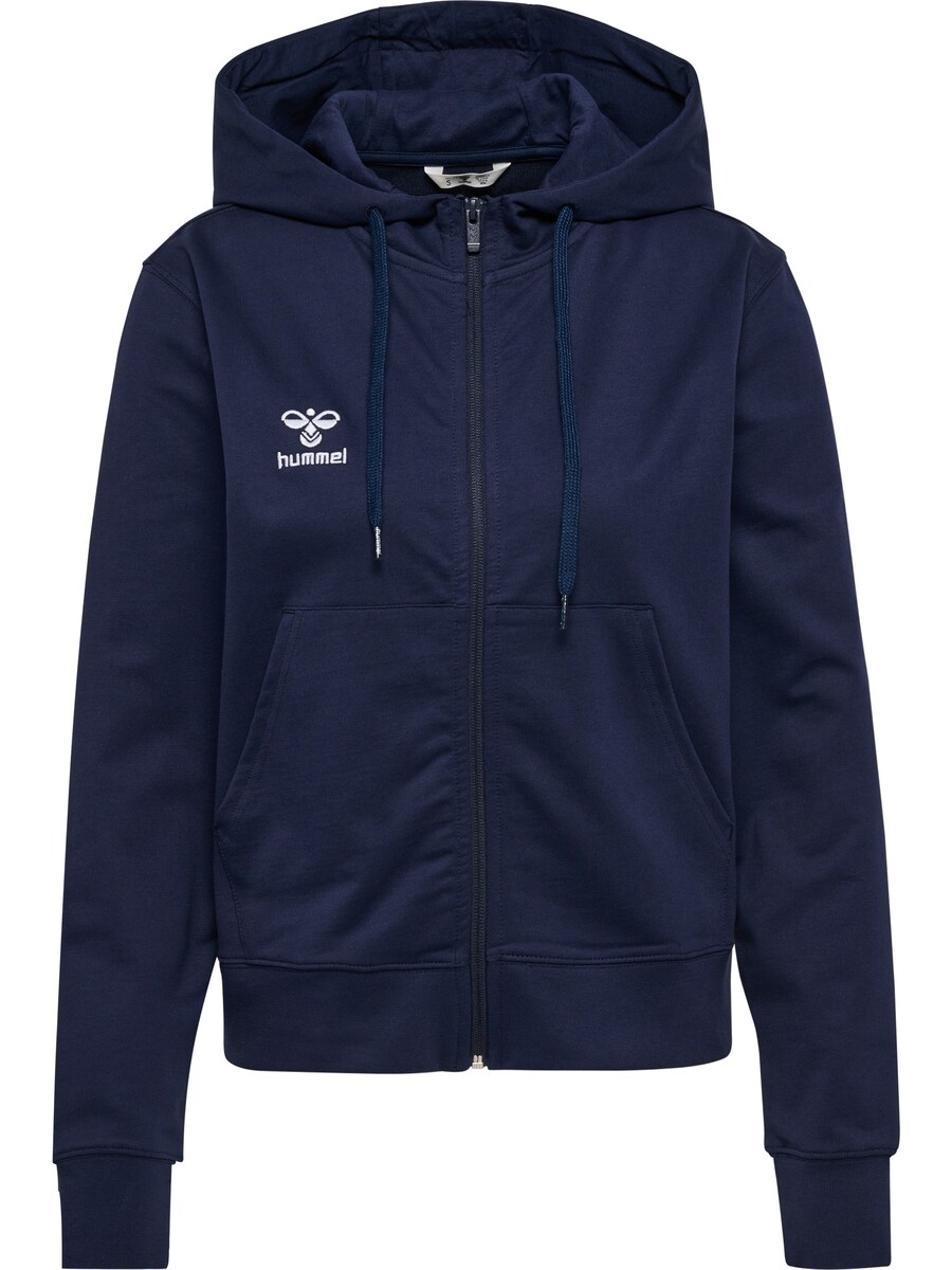 

Спортивная толстовка с капюшоном на молнии Hummel, морской синий