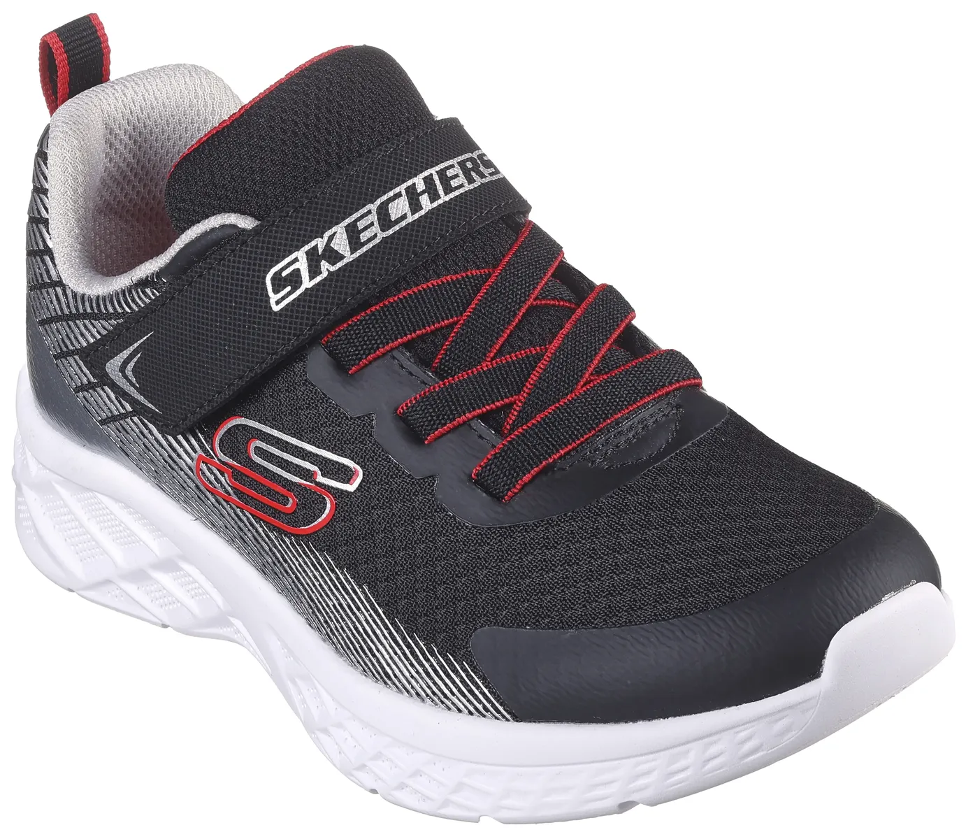 

Детские кроссовки Skechers "MICROSPEC II", обувь на липучке, повседневная обувь с практичной застежкой-липучкой Skechers Kids, черный