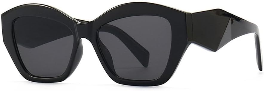 

Модные солнцезащитные очки «кошачий глаз» класса люкс для женщин и мужчин, ретро-очки для активного отдыха, трендовые солнцезащитные очки с защитой от УФ-излучения UV400 TKKTLLT, Black