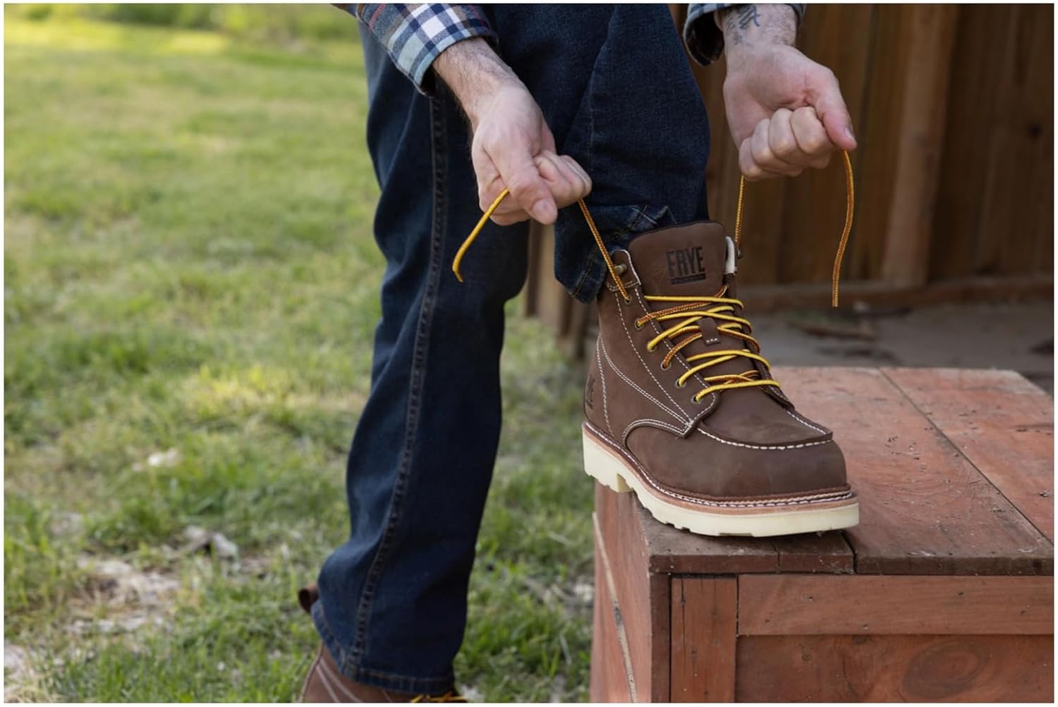 Мужские рабочие ботинки Frye The Safety-crafted, коричневый — фото 2