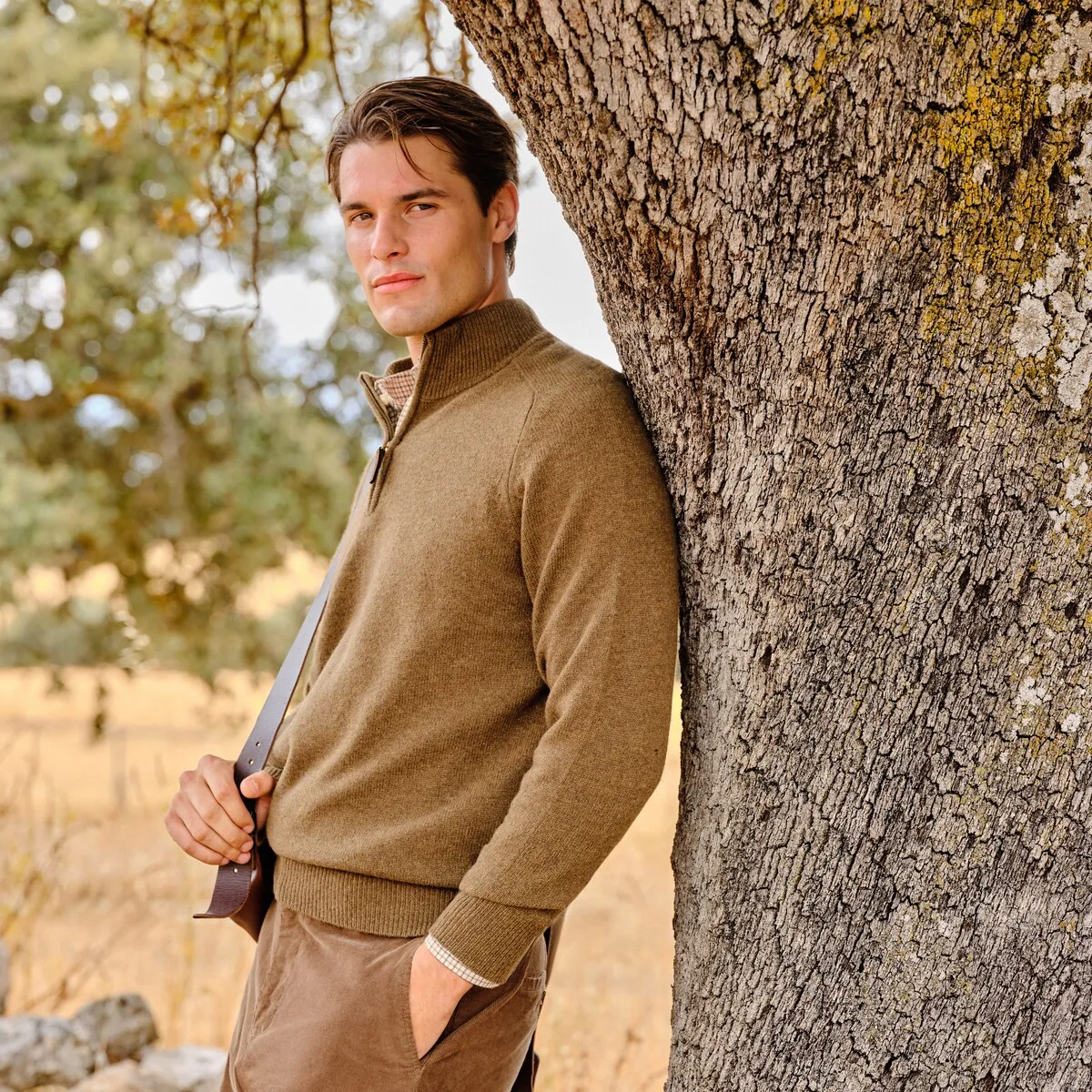 

Мужская средняя джерси на молнии Verhunt, хаки