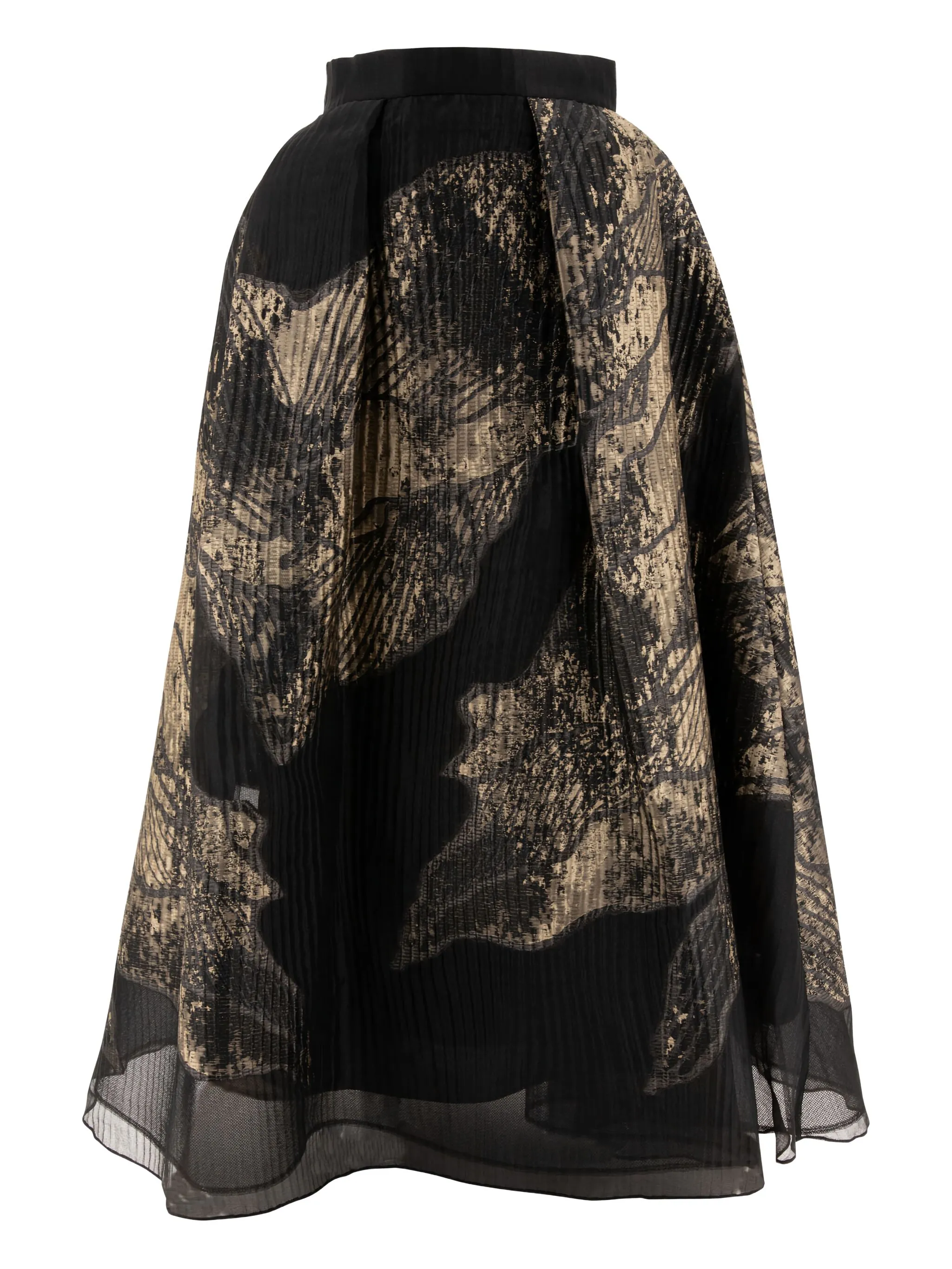 

Плиссированная юбка Elie Saab, черный