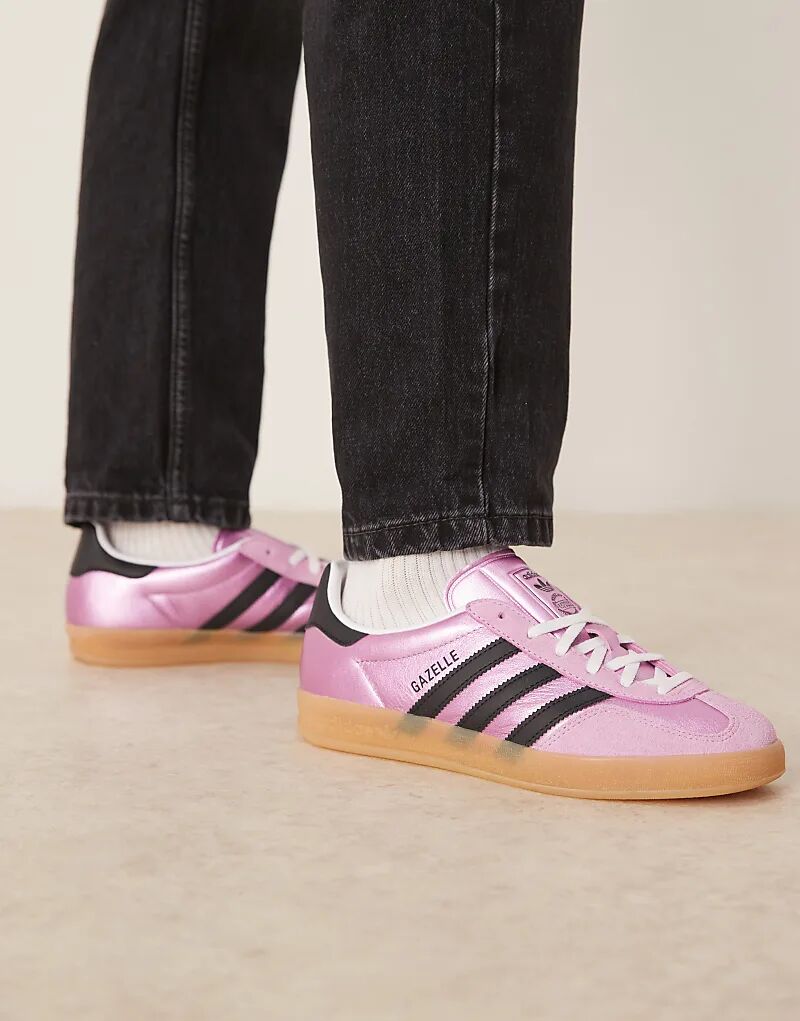 Кроссовки для дома adidas Originals Gazelle цвета металлик фиолетовый