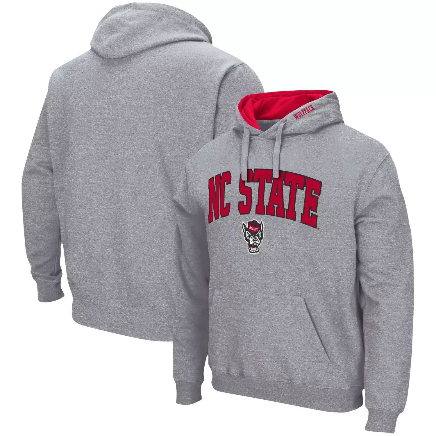 

Мужской пуловер с капюшоном серого цвета NC State Wolfpack Arch & Logo 3.0 Colosseum, Серый, Мужской пуловер с капюшоном серого цвета NC State Wolfpack Arch & Logo 3.0 Colosseum