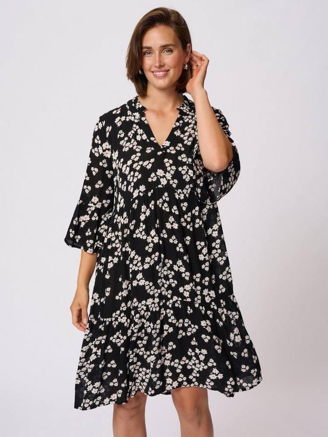 

Платье Hera Amber Floral свободного кроя длиной до колена KAFFE, Black/Multi