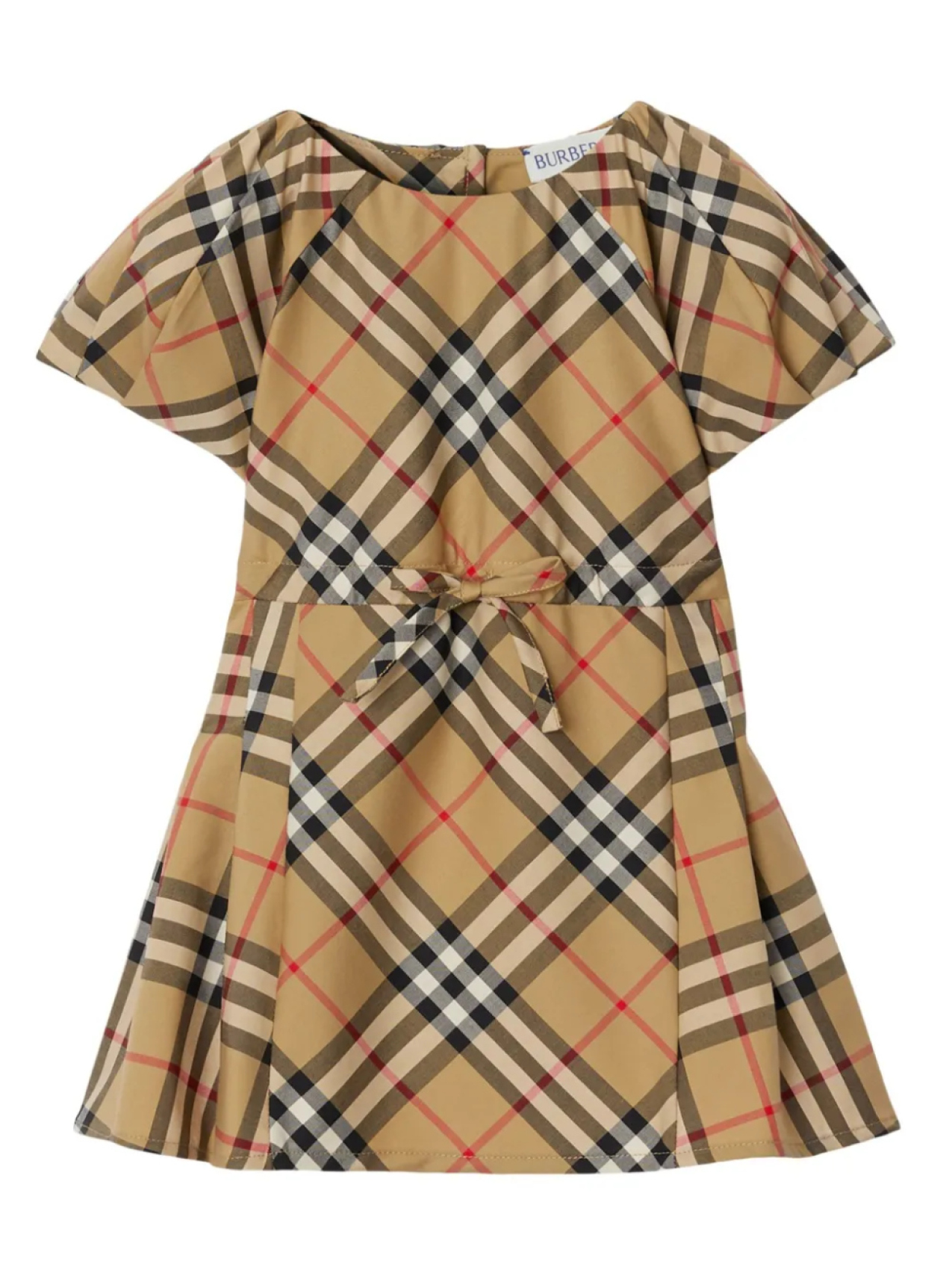 

Платье мини в клетку Burberry Kids, нейтральный