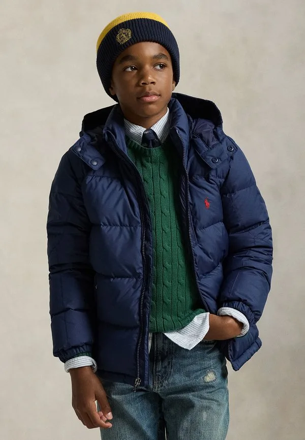 Пуховая куртка gorham с капюшоном, модель 714y Polo Ralph Lauren, Newport Navy