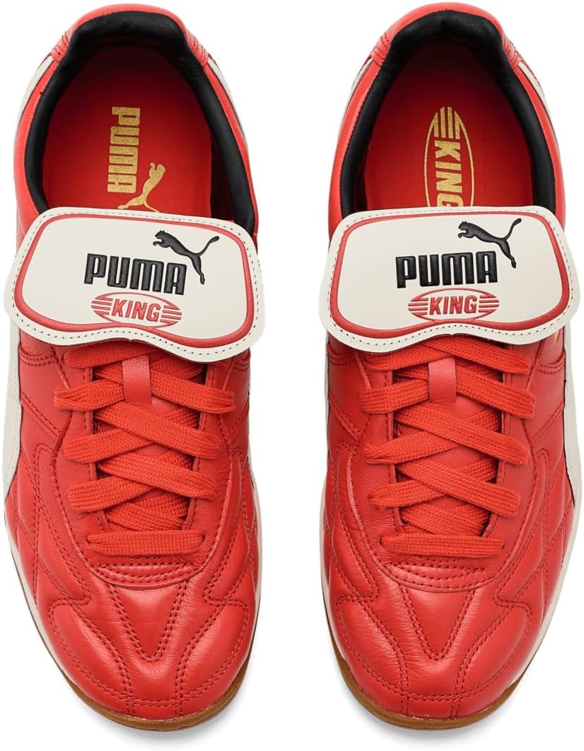 Мужские кроссовки Puma King для зала, слоновая кость/красный — фото 2