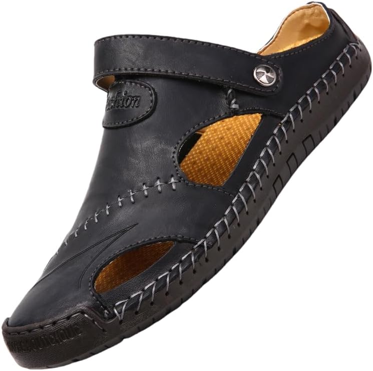 

Летние сандалии, модные лоферы с открытым носком, пляжные сабо, отлично подходят для вождения и прогулок Hhhchpm, черный