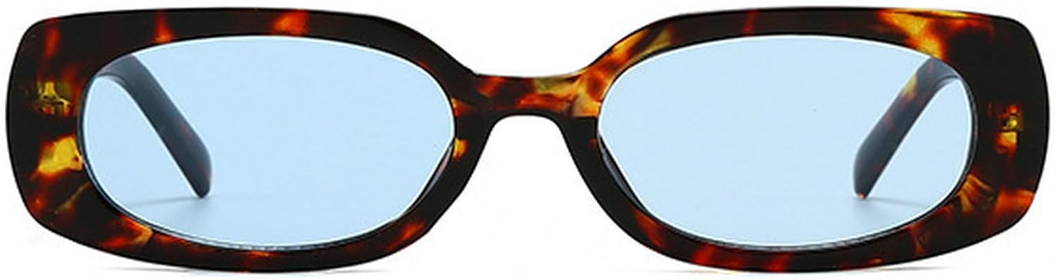 

Популярные модные маленькие прямоугольные солнцезащитные очки для женщин в стиле ретро, ​​конфетных оттенков, с защитой от УФ-излучения UV400, для мужчин в стиле панк с леопардовым принтом mincl, Leopard Blue