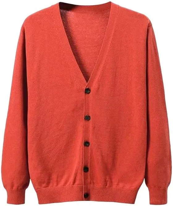 

Зимний вязаный кардиган с V-образным вырезом, мужской, Casual, Slim Fit, хлопок