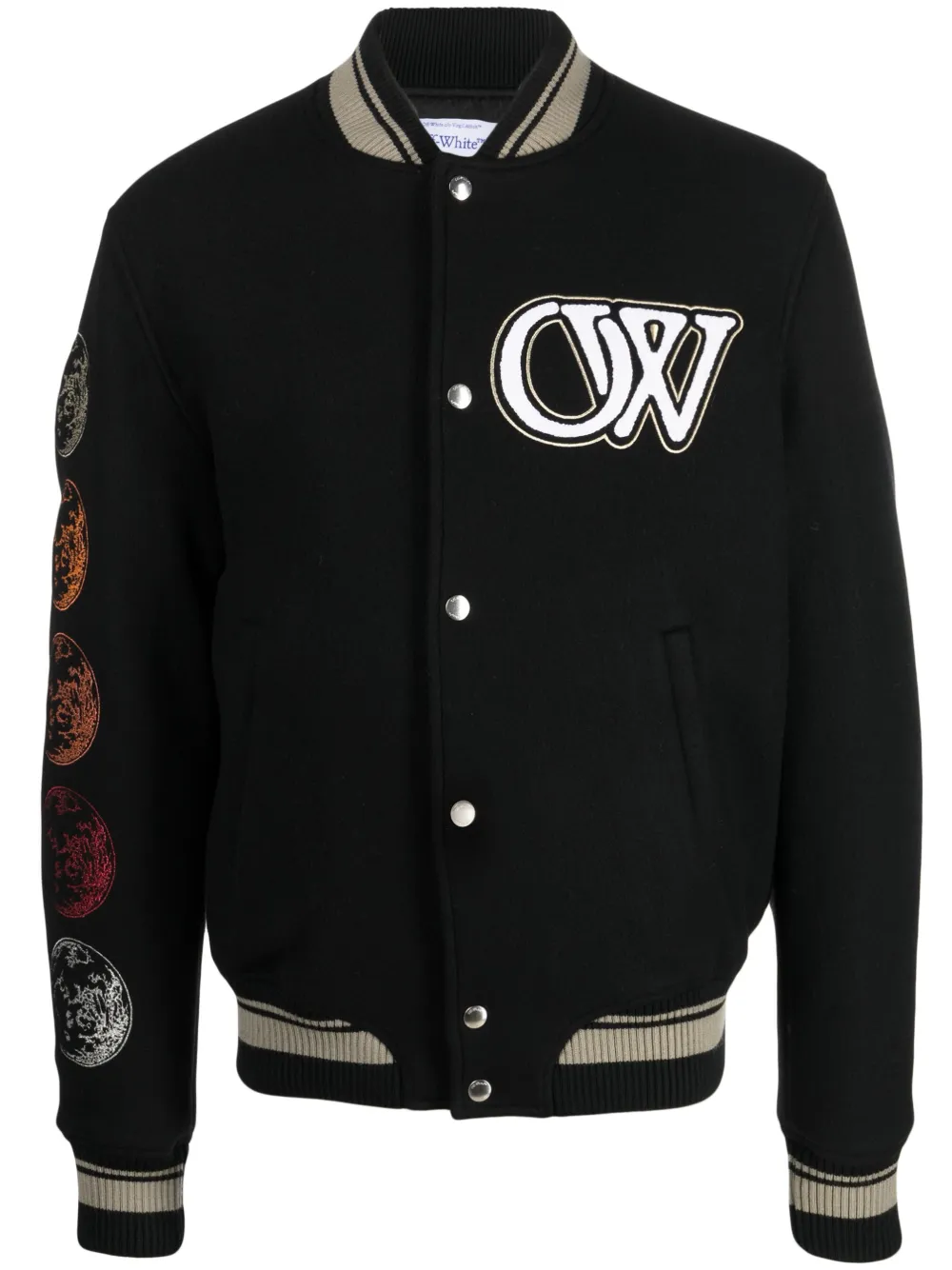 

Бомбер с нашивкой-логотипом OFF-WHITE, черный