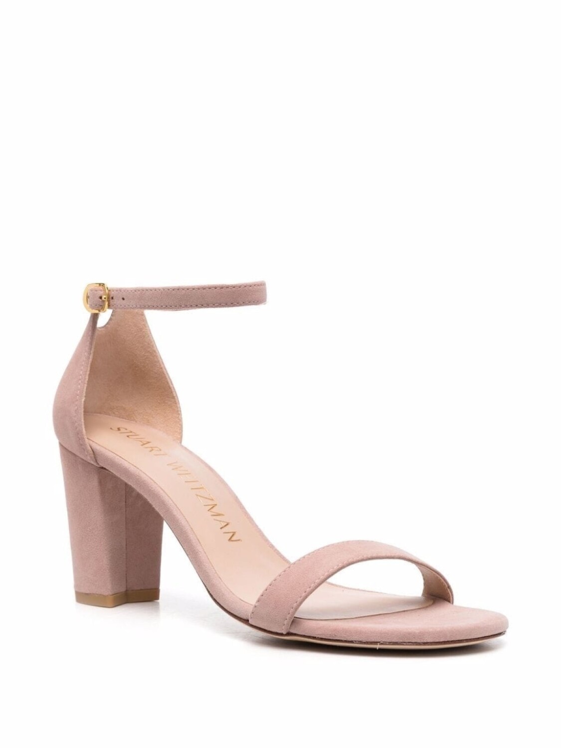 Stuart Weitzman босоножки Nearlynude 95 на блочном каблуке, нейтральный цвет — фото 2