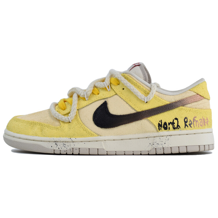 

Кроссовки Nike Dunk Skateboarding Shoes Men Low-top Yellow/black, желтый