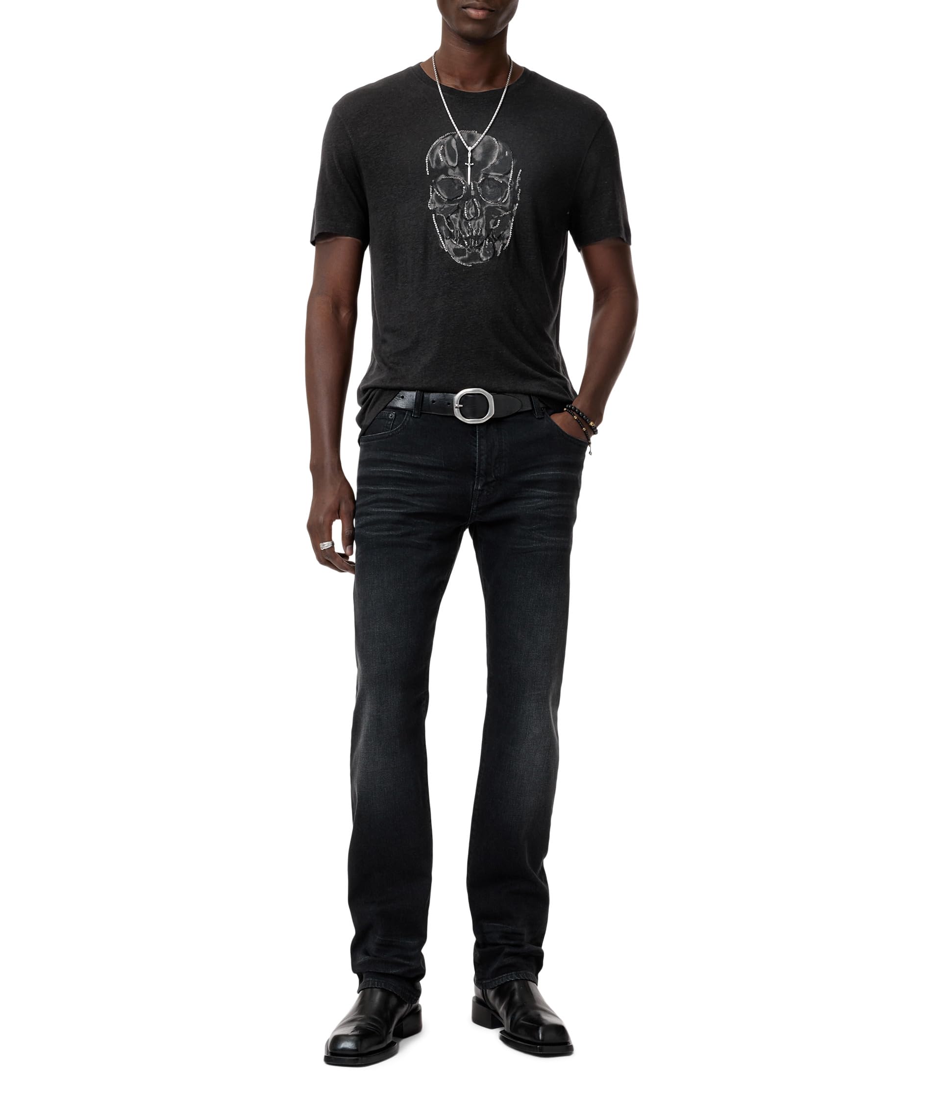 

Футболка John Varvatos Chain Skull Tee Kg6925S25, черный