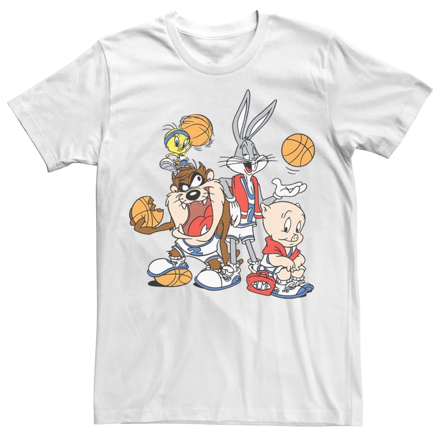 

Мужская футболка Looney Tunes Tasmanian Bugs Tweety And Porky Licensed Character