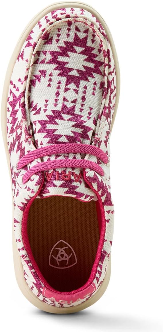 Детские унисекс мокасины Ariat Hilo, Bright Rose Southwestern Glitt — фото 4