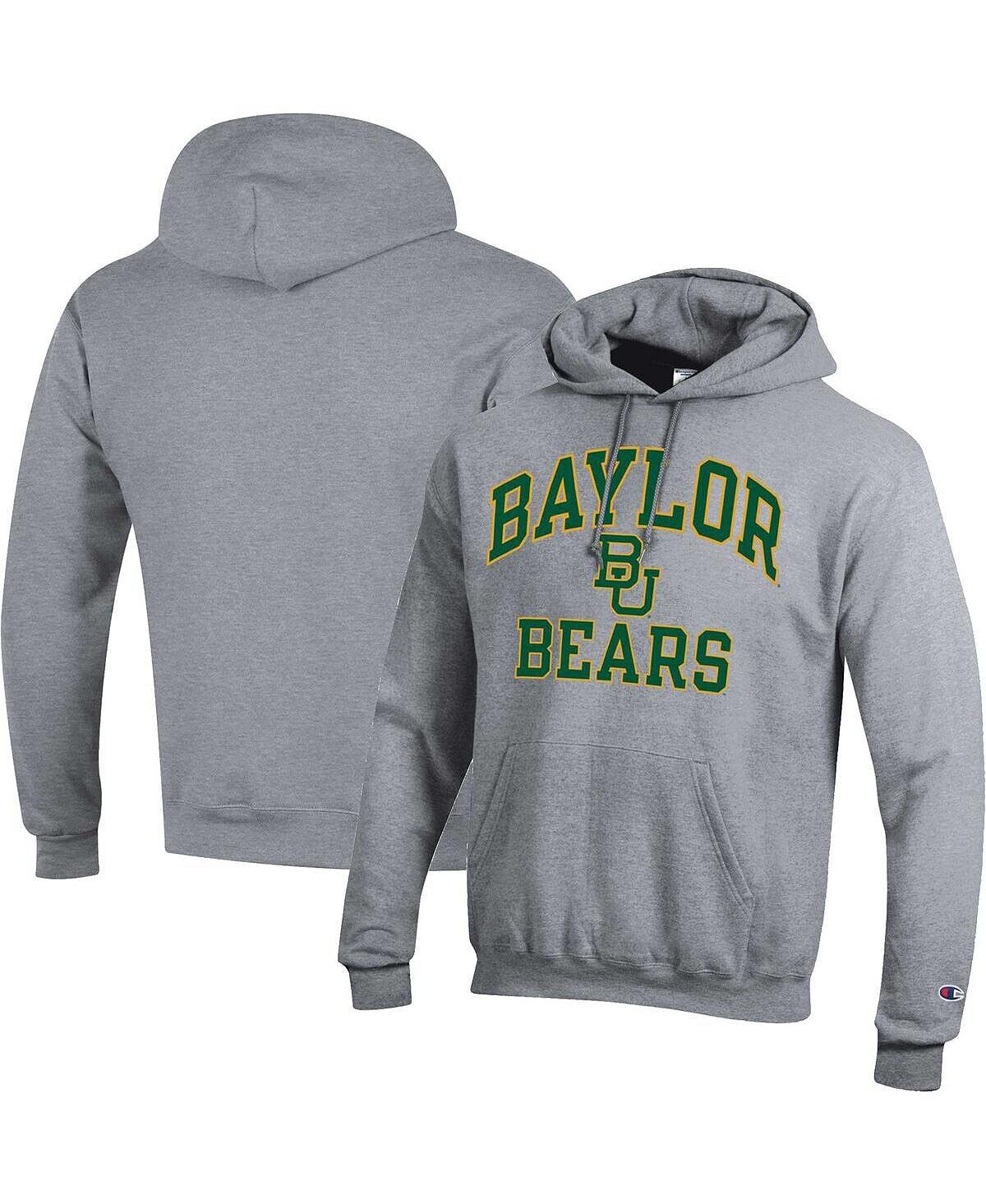 

Мужской пуловер с капюшоном Heather Grey Baylor Bears High Motor Champion