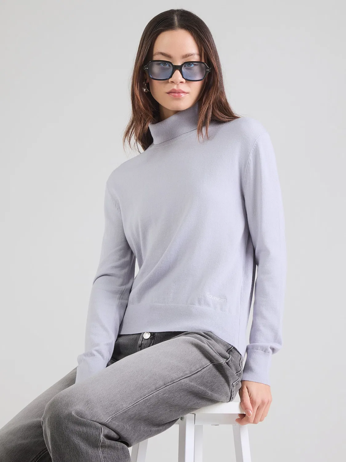 Свитер Calvin Klein сиреневого цвета — фото 2