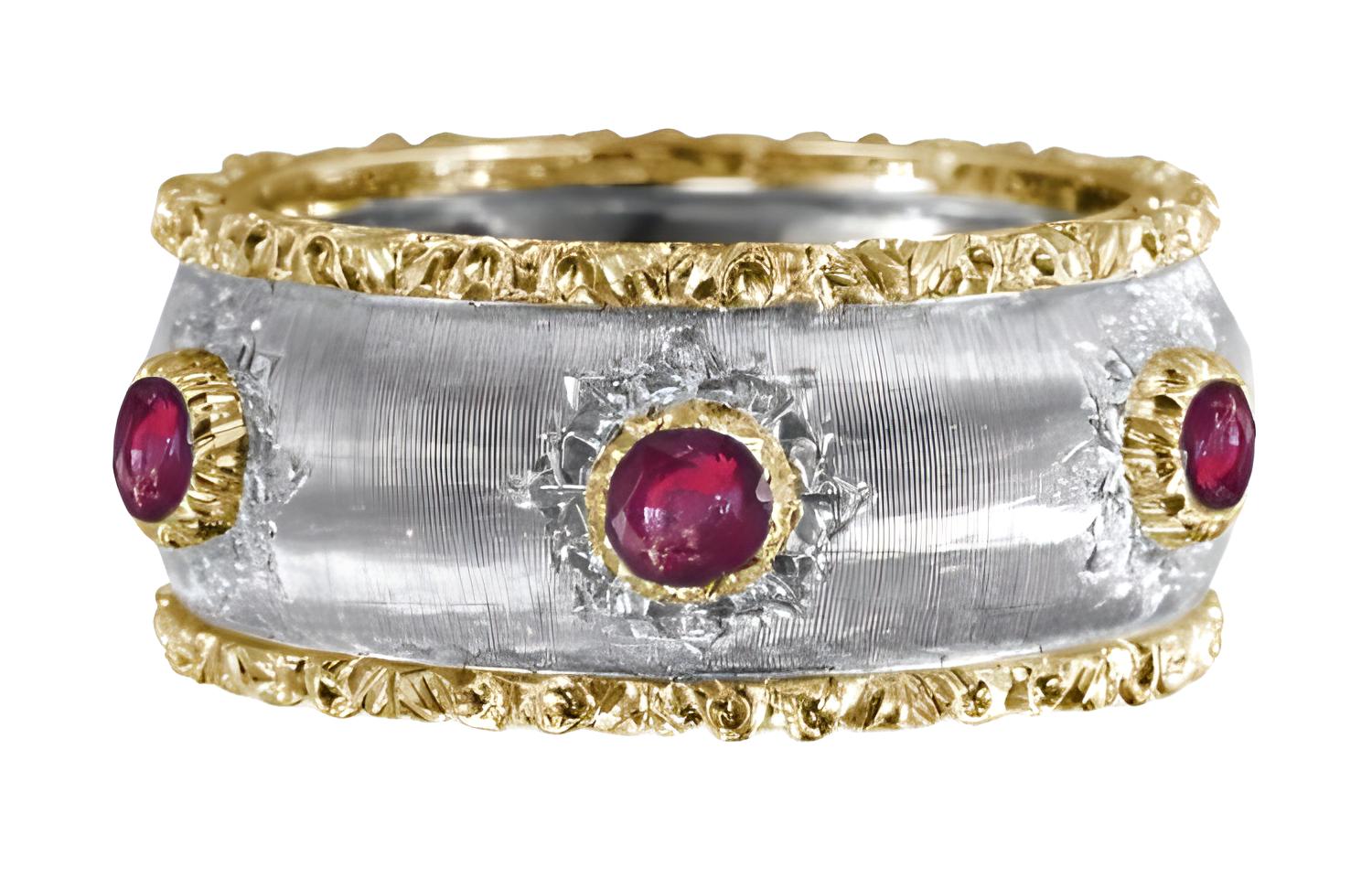 

BUCCELLATI Кольца из белого золота унисекс разноцветные