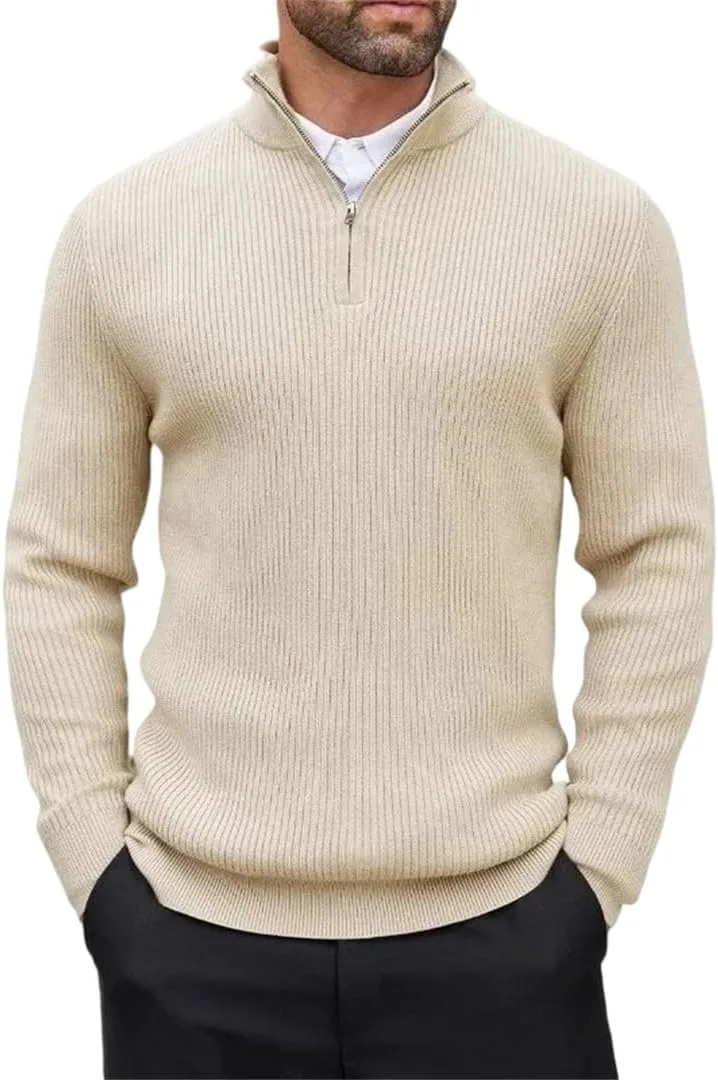 

Свитер-полузип с воротником стойкой, длинный рукав, мужской