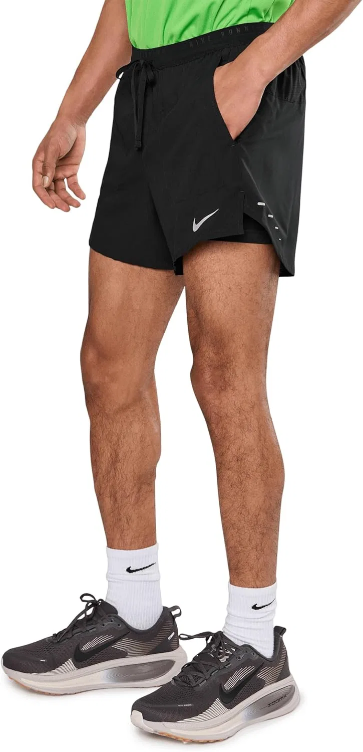 Шорты спортивные 2-в-1 Nike Dri-FIT, черный/Reflective Silver — фото 3