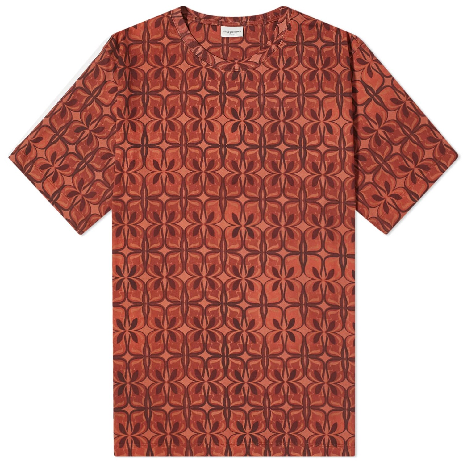 

Футболка Dries Van Noten Hertz Print, цвет Dark Red