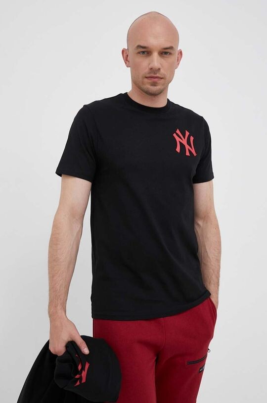 

Хлопковая футболка MLB New York Yankees 47brand, черный