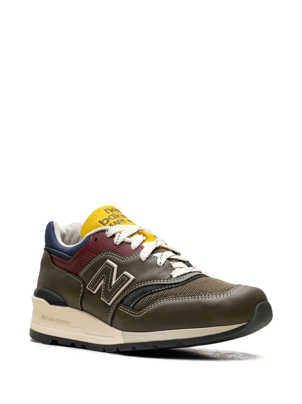 Кроссовки 997 Aime Leon Dore - Dark Moss/Angora NEW BALANCE, зеленый — фото 2